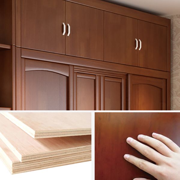 Rubber Wood Frame Wardrobe Freestanding Wardrobe Armoire with Shelves and Clothes Rail