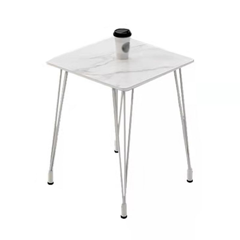 Outdoor Tripod Dining Table Modern Stone Top Metal Base Dinner Table