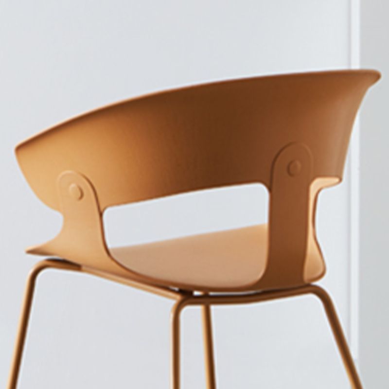 Modern Open Back Side Chair Plastic Indoor Arm Chair for Dining Room