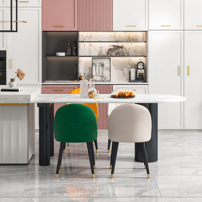 Sintered Stone Dining Table Modern White Dining Table for Kitchen