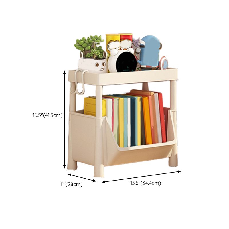 Scandinavian Book Shelf Freestanding Standard Kids Bookcase in Closed Back