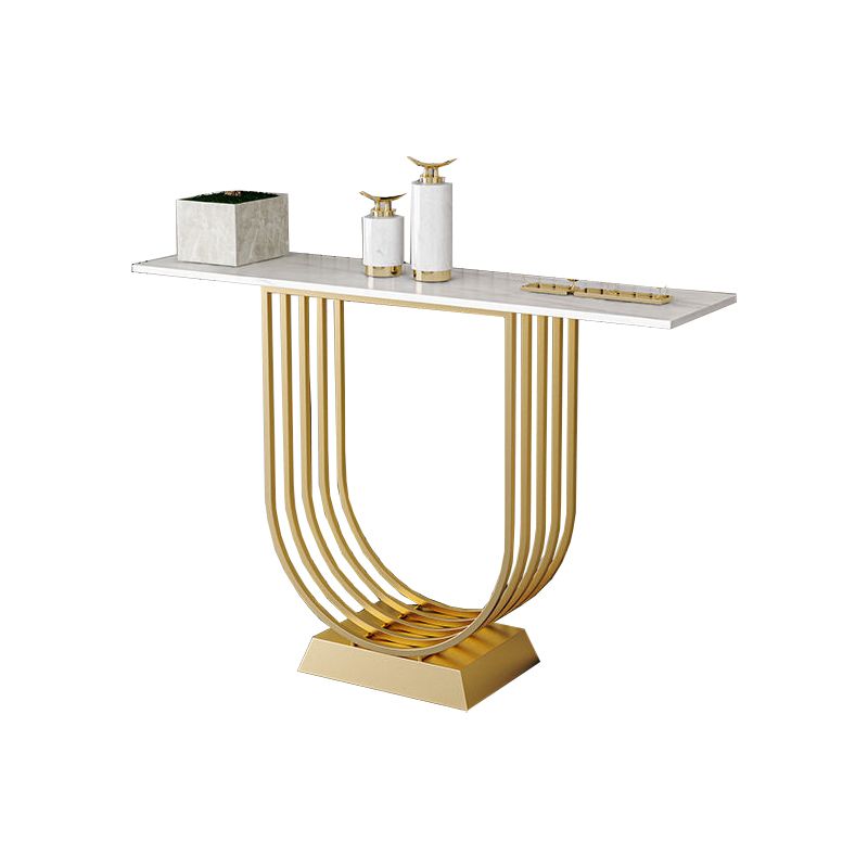 11.81 inch Wide White/Black Console Table Contemporary Console Sofa Table