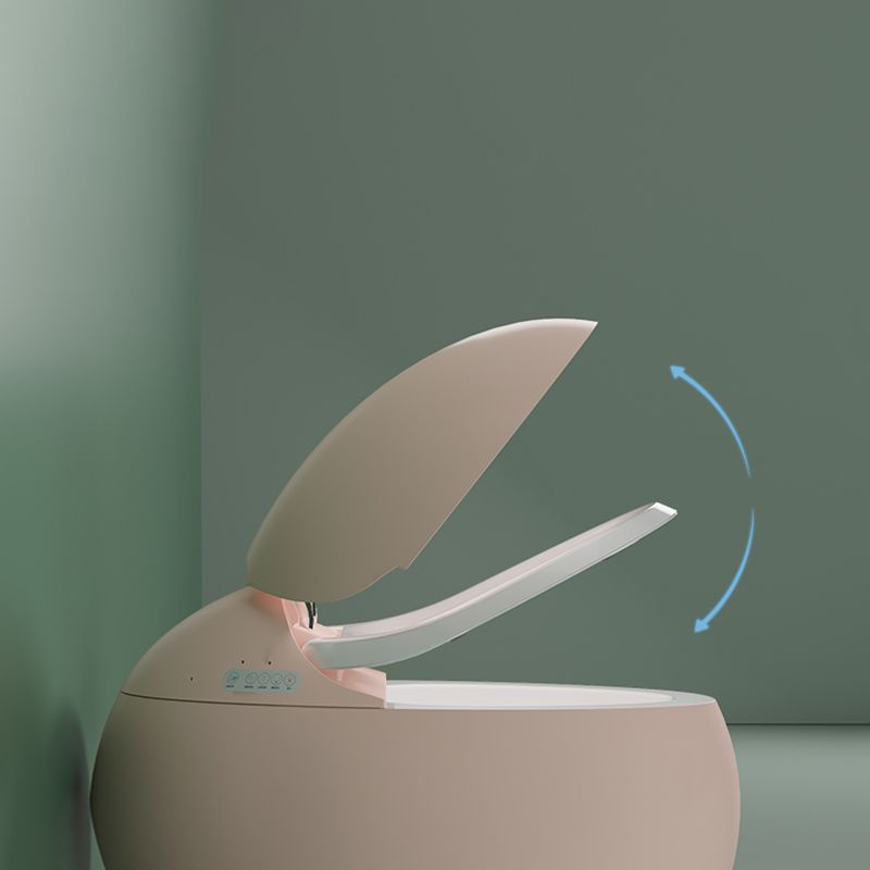 Round Smart Toilet Stain Resistant Deodorizing Floor Mount Bidet