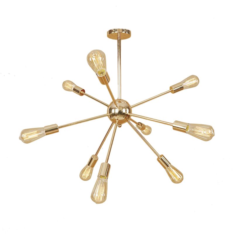 Cobre/cromo 9/12 luces lámpara lámpara de lámpara retro sputnik sputnik lámpara colgante sobre mesa sobre mesa