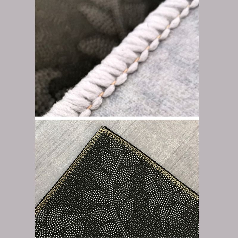Green Living Room Indoor Rug Casual Abstract Rug Polyester Anti-Split Area Carpet