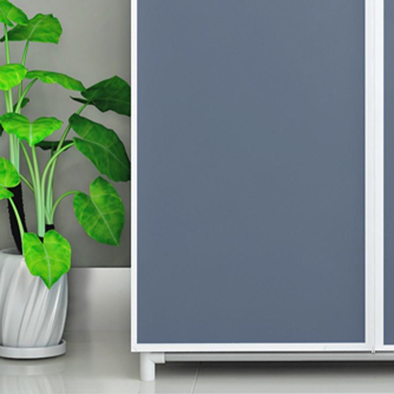 Contemporary Storage Cabinet with Metal Frame Matte Finish Cabinet for Bedroom