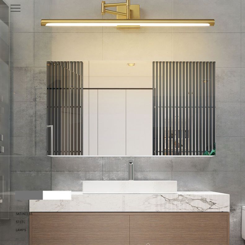 Linear Metal 1-Light Vanity Wall Sconce Contemporary Wall Mounted Lamp for Bathroom