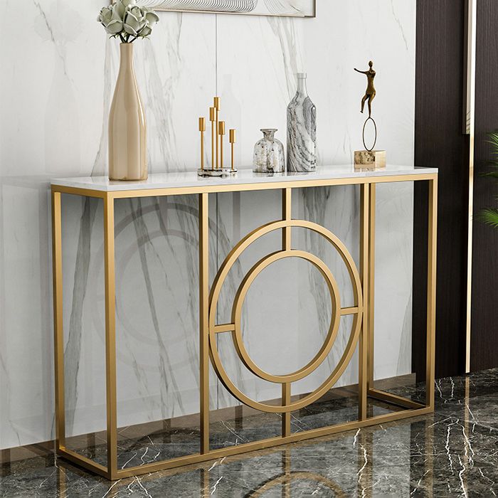 Glam Console Accent Table Antique Finish Rectangle Console Sofa Table