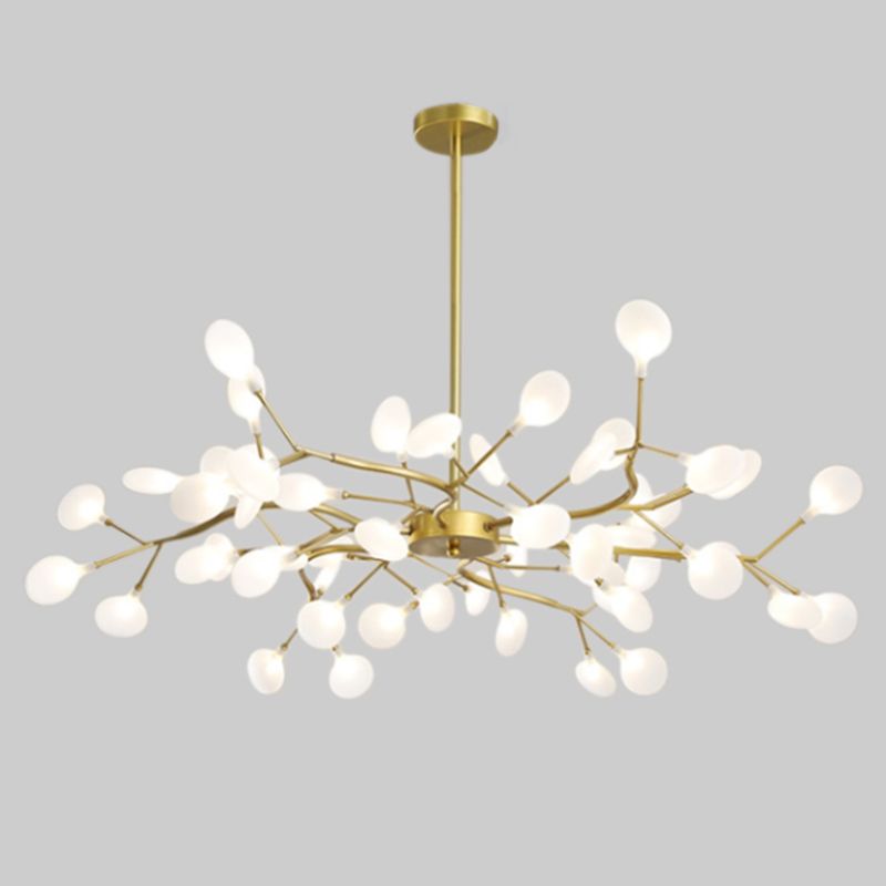 Luce a sospensione per lucciole in ferro battuto in moderna luce del soffitto regolabile radiale in stile conciso con ombra acrilica