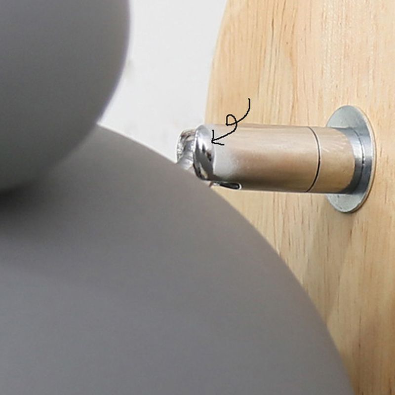 Macaron Wall Lamp 1-Light Wall Mount Lamp with Wood for Kid's Room