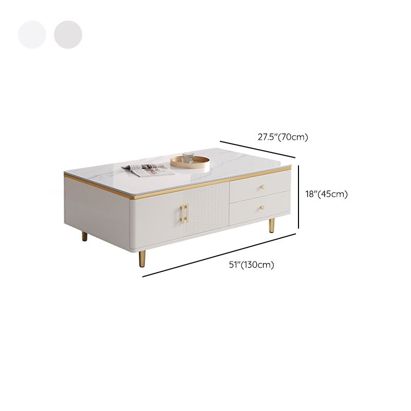Slate Nesting Coffee Table Set Glam Coffee Table Set with Storage