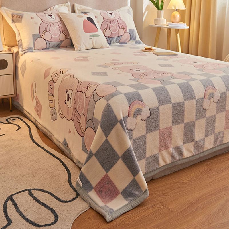 Modern Style Non-Pilling Sheet Cartoon Pattern Ultra-Soft Breathable Sheet