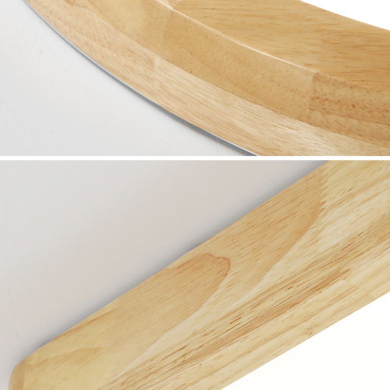 Modern Geometric Led Flush Light Wood 1 Light Flush Mount Fixture for Bedroom
