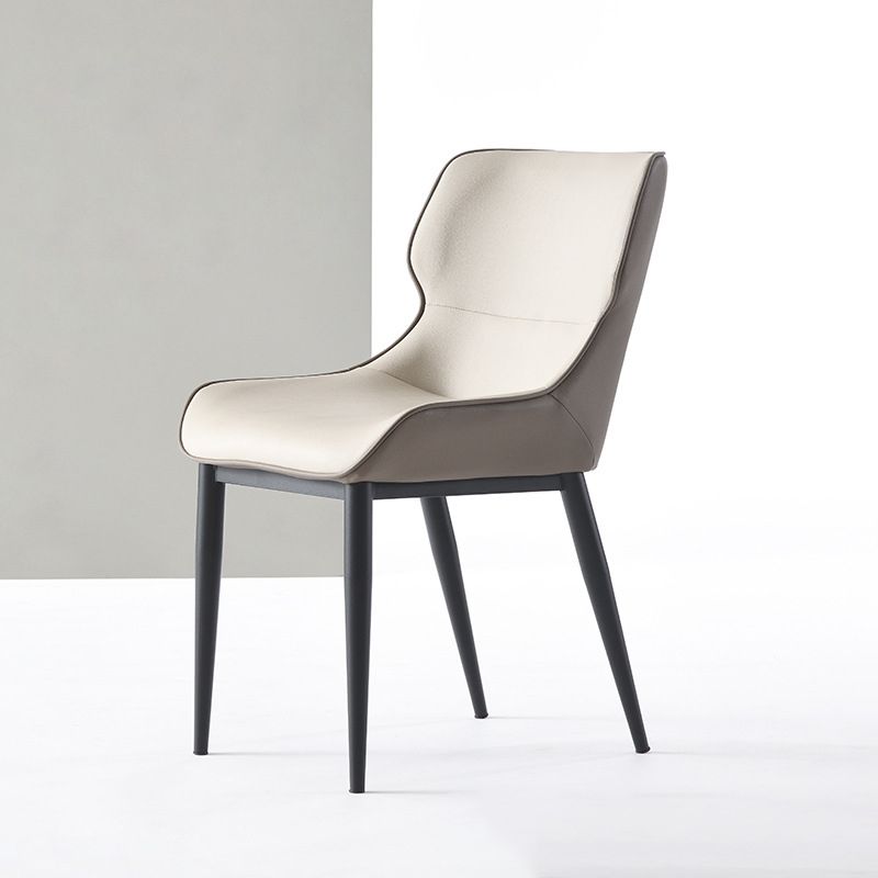 Dining Room Upholstered Chair Home Wingback Faux Leather Dining Chair