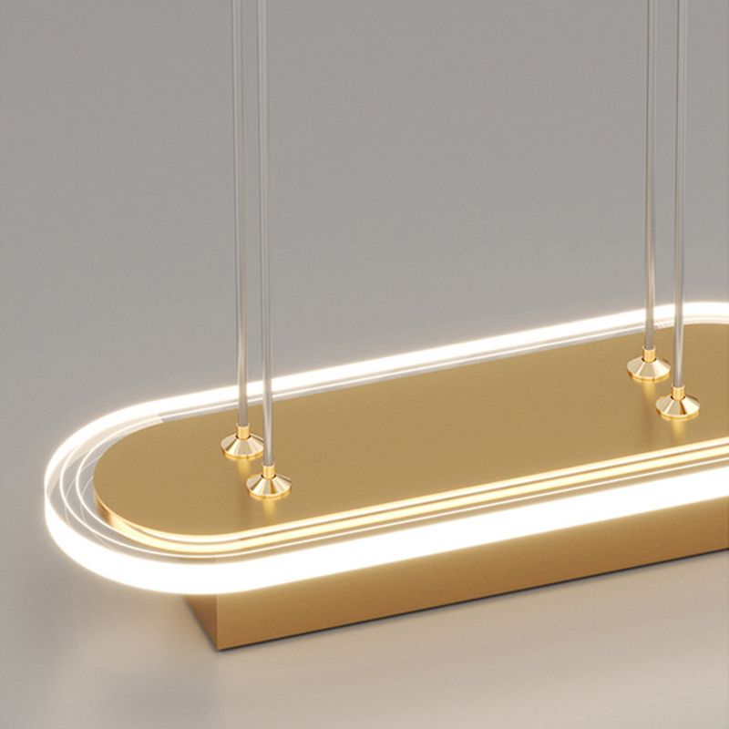 Luci dell'isola geometrica illuminazione moderna con farfalle lampade isola metallica 1 luce in oro