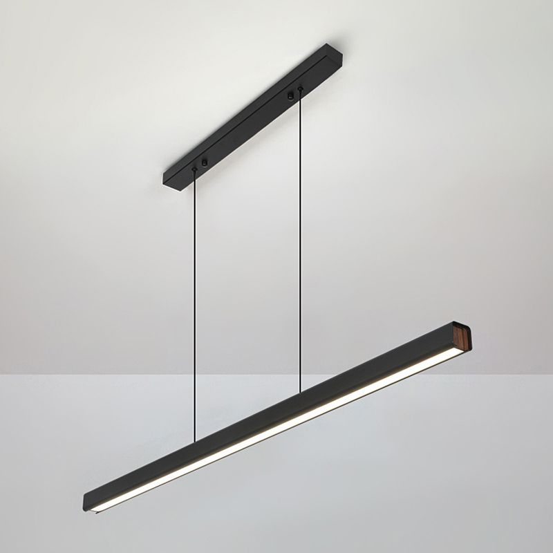 Contemporary Island Light Linear Metal 1 Light Island Lights in Black