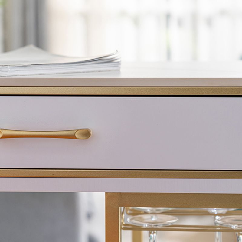 Glam Stone Rectangle Counter Table 1/3 Pieces Bar Table Set for Living Room