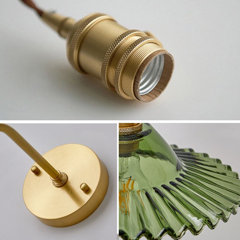 Lámparas de pared modernas de vidrio 1 lámpara de luz de pared de dormitorio ligero