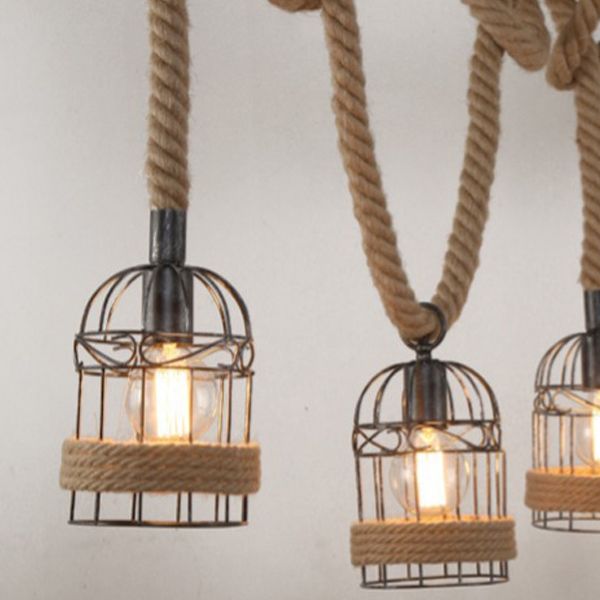 Industrial Style Island Pendant Metal Island Light Fixtures for Living Room
