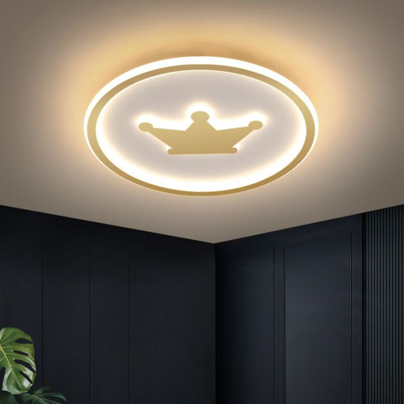 Plafoniera da incasso a soffitto per camera da letto Crown Illuminazione contemporanea a LED in acrilico con montaggio a incasso con anello Halo