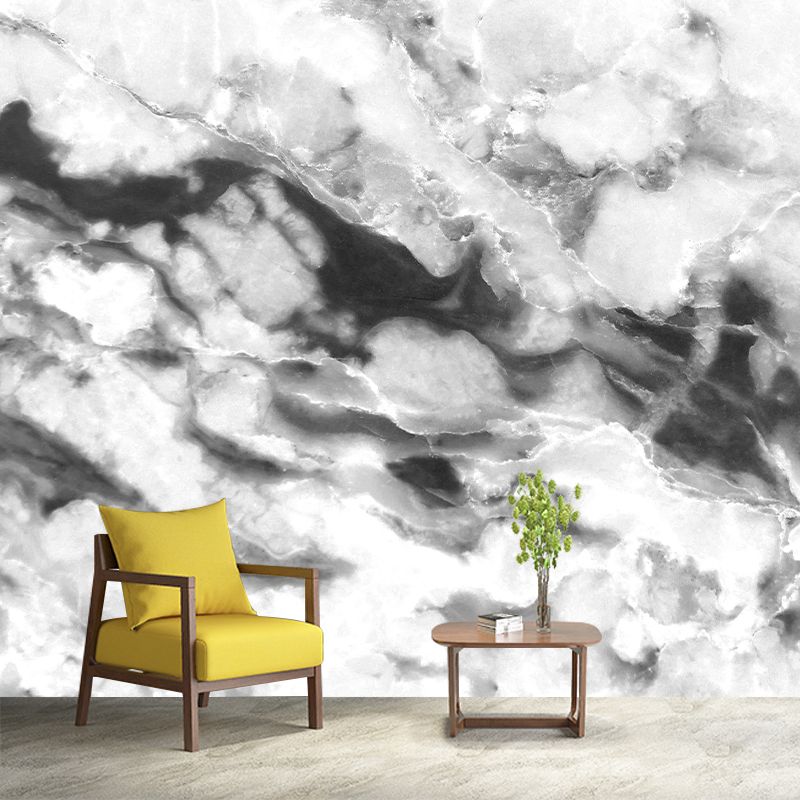 Marble Texture Mural Decal Decorative Industrial Style Moisture Resistant for Sitting Room