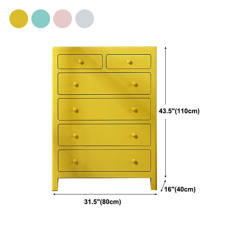 Modern Engineered Wood Buffet Sideboard 43.5"H 6-Drawer Dining Room Buffet Server