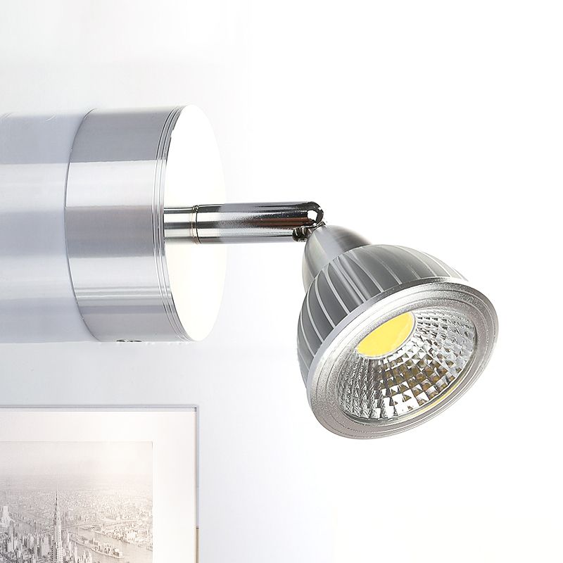 Chrom Finish 1 Lichtwandhalterung Leicht Industrielles Metall Rotatierbares Mini -Wandleuchte Leuchte