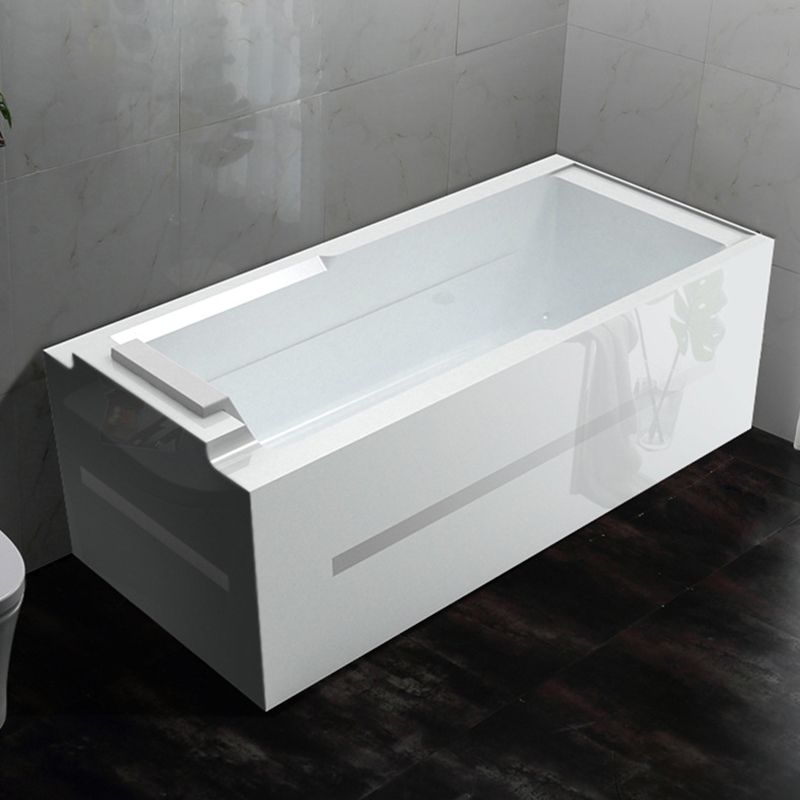 Soaking Rectangular Bathtub Modern Bathroom with Faucet Bath Tub
