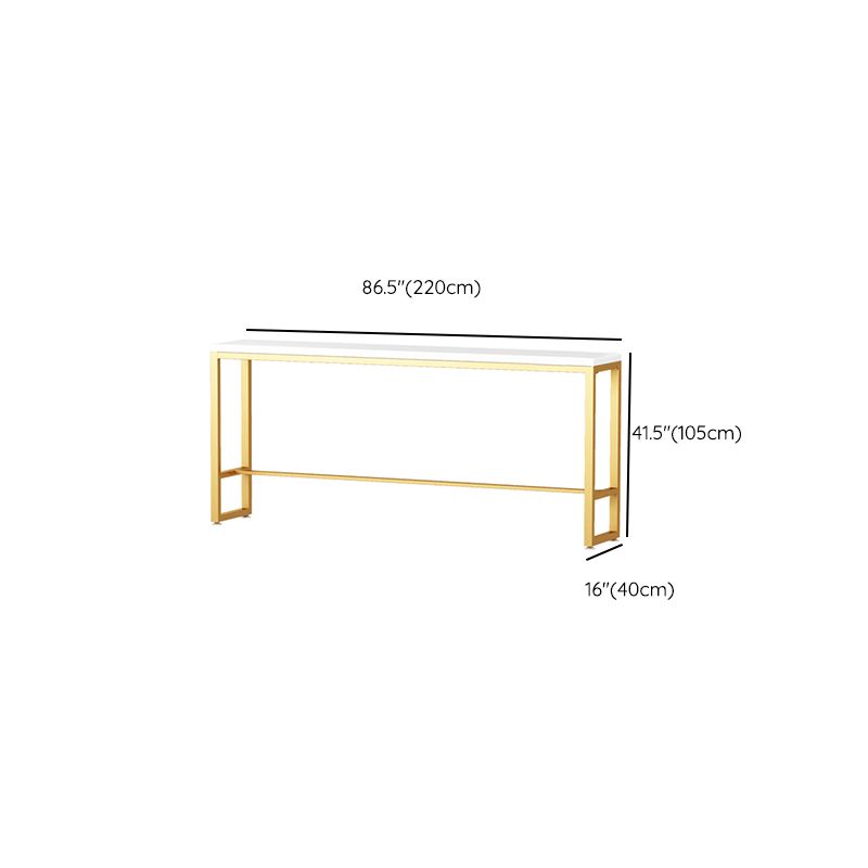 Pine Solid Wood Bar Height Table Glam Rectangle Indoor Bar Table