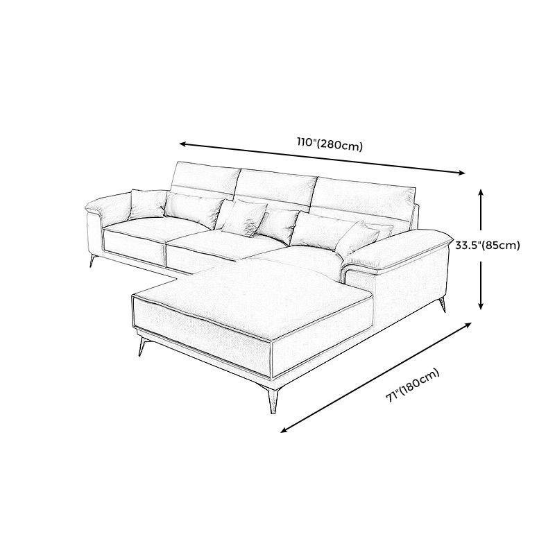 Square Arm Grey Cushion Back Contemporary Faux Leather Living Room Sofa