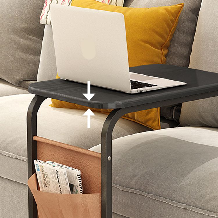 25.59" Tall Modern Night Table Open Storage Wood Bedside Cabinet