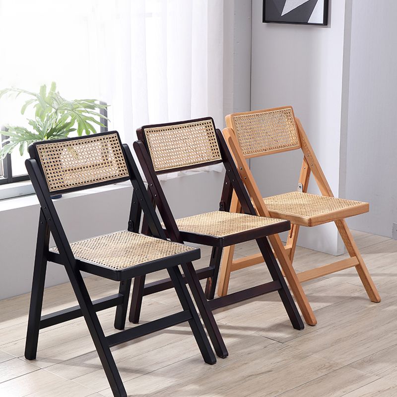Traditional Style Dining Chair Kitchen Armless Single Dining Side Chair with Wooden Legs