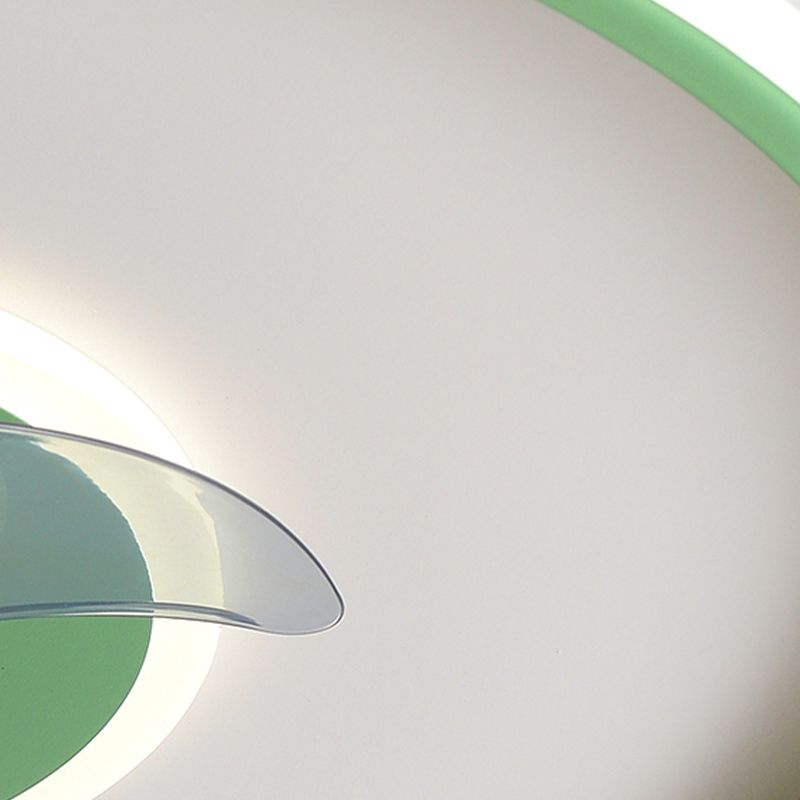 Metal Geometric Ceiling Fan Lights Modern Style 2 Lights Flush Mount Lamp