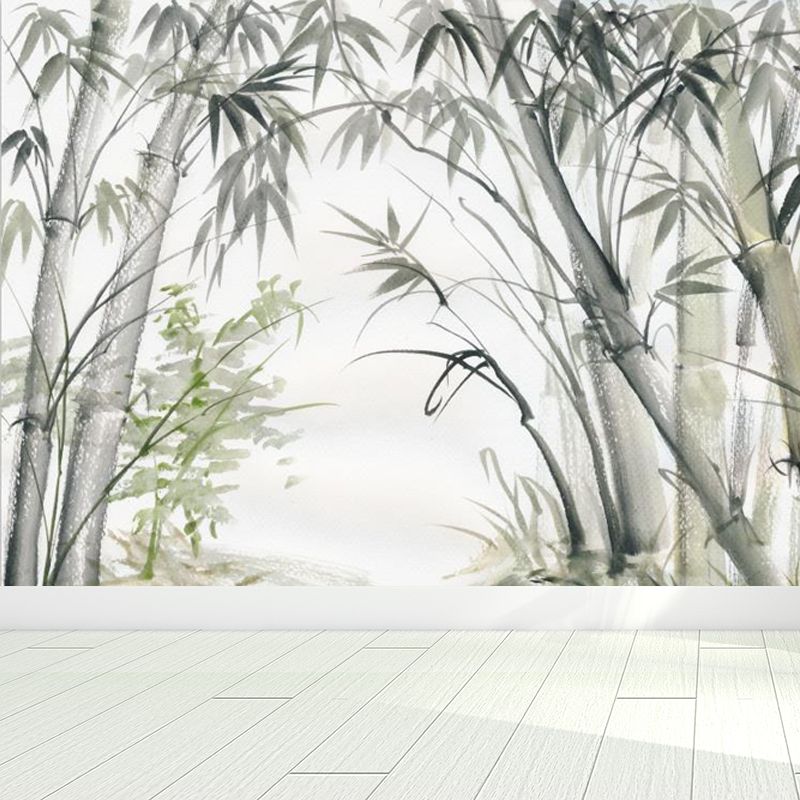 Green Bamboo Grove Wallpaper Mural Waterproofing Wall Decoration for Living Room