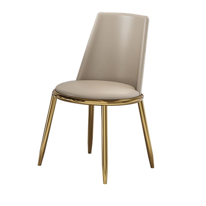 Glam Dining Side Chair Upholstered Side Chair with Gold Legs for Dining Room
