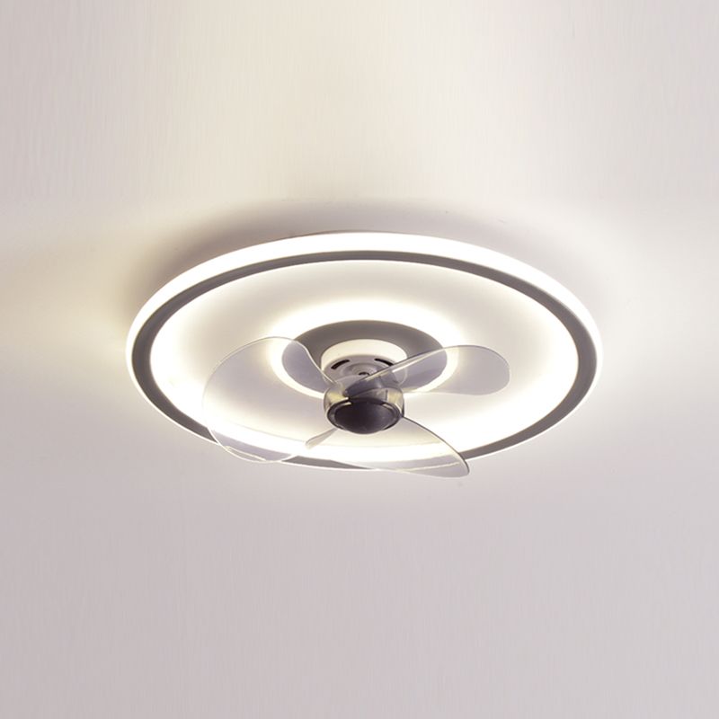 Cena circolare a ventola del soffitto Light Metal Minimalist LED Montano Accensione del soffitto