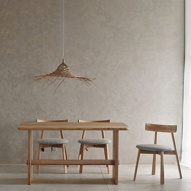Kausal massives Holz Standard Esstisch Khaki Rechteck Form Esstisch für Küche