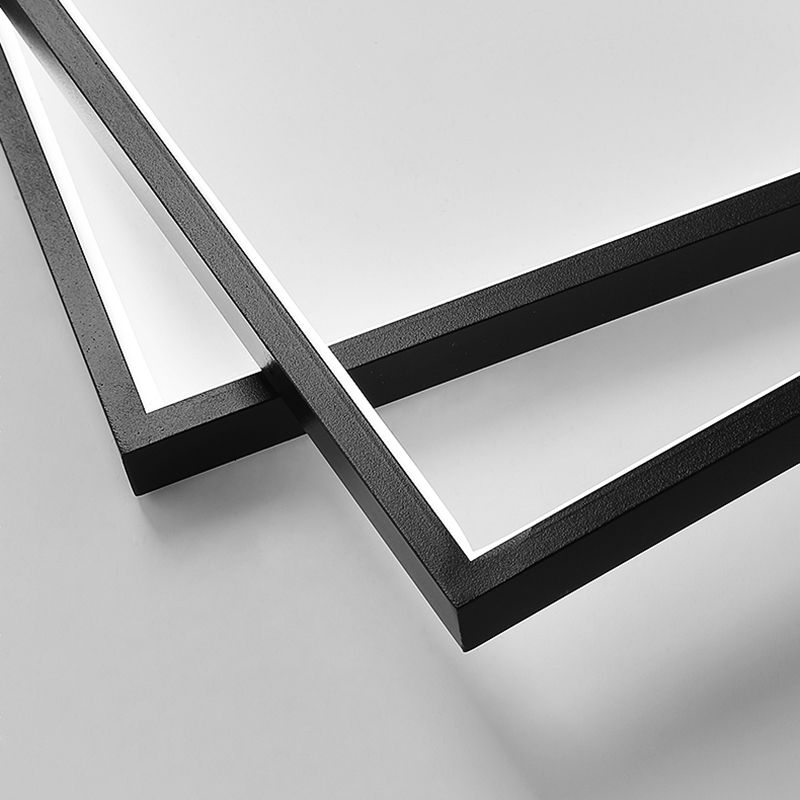 LED Flush Light New Modern Aluminum Rectangular Ceiling Mount Lamp for Living Room