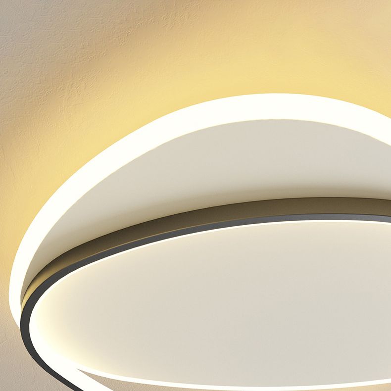 Black Ceiling Light Modernism LED Flush Mount Lighting for Foyer