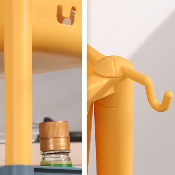 Contemporary Plastic Bookshelf Open Back Vertical Bookcase for Home