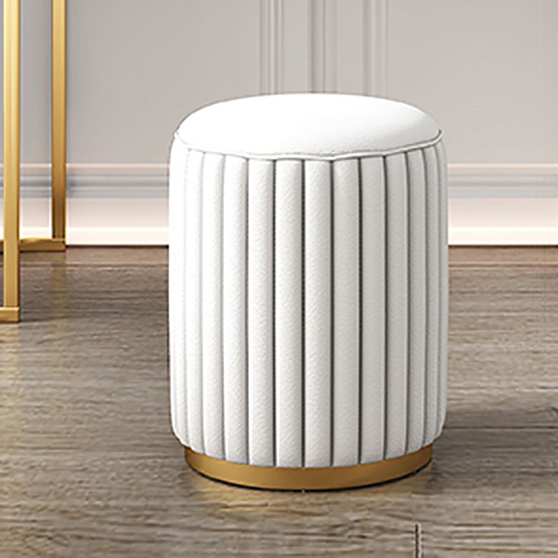 5 Drawers Vanity Set with Padded Stool 29.52" High Dresser in White