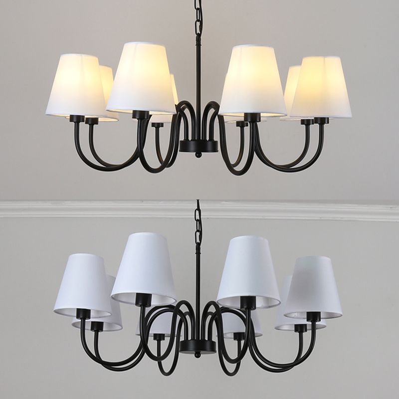 Lustre de style lustre à style traditionnel Éclairage de nuance pour le salon