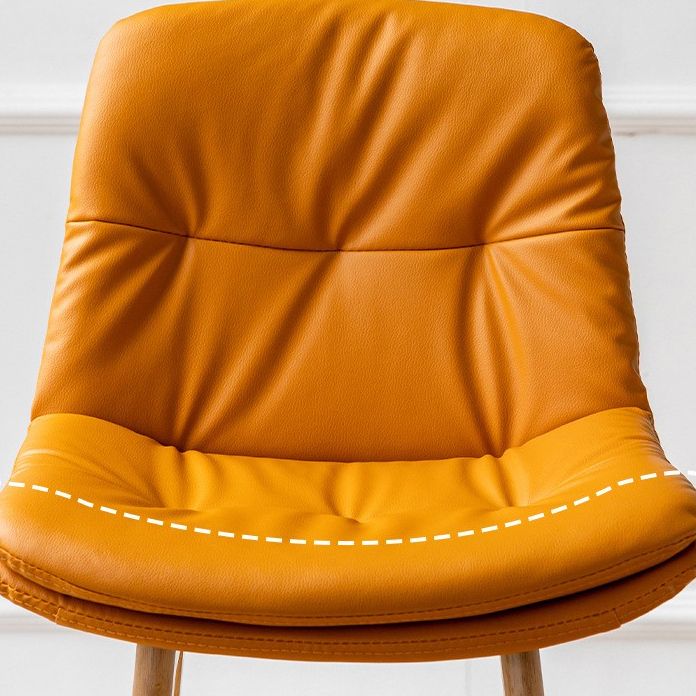 Modern Wood Kitchen Dining Room Armless Stool Low Back Bar Stool