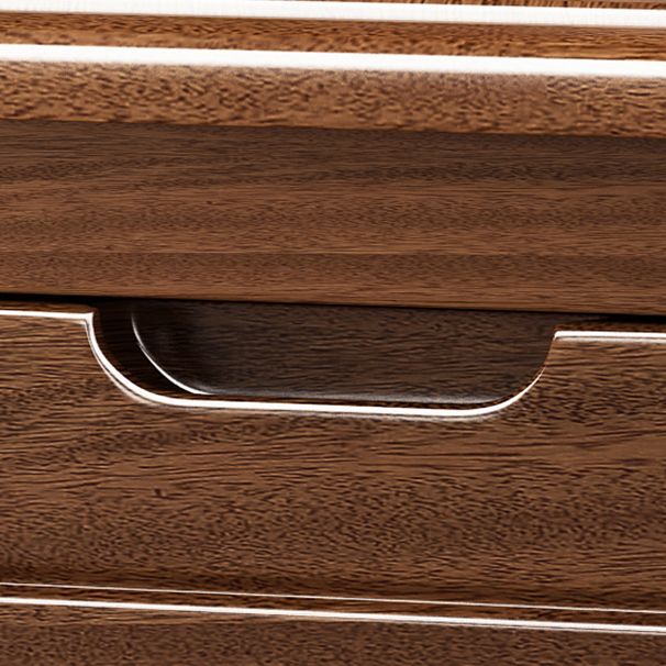 Contemporary Accent Table Nightstand Wood Storage Night Table with 2 Drawers