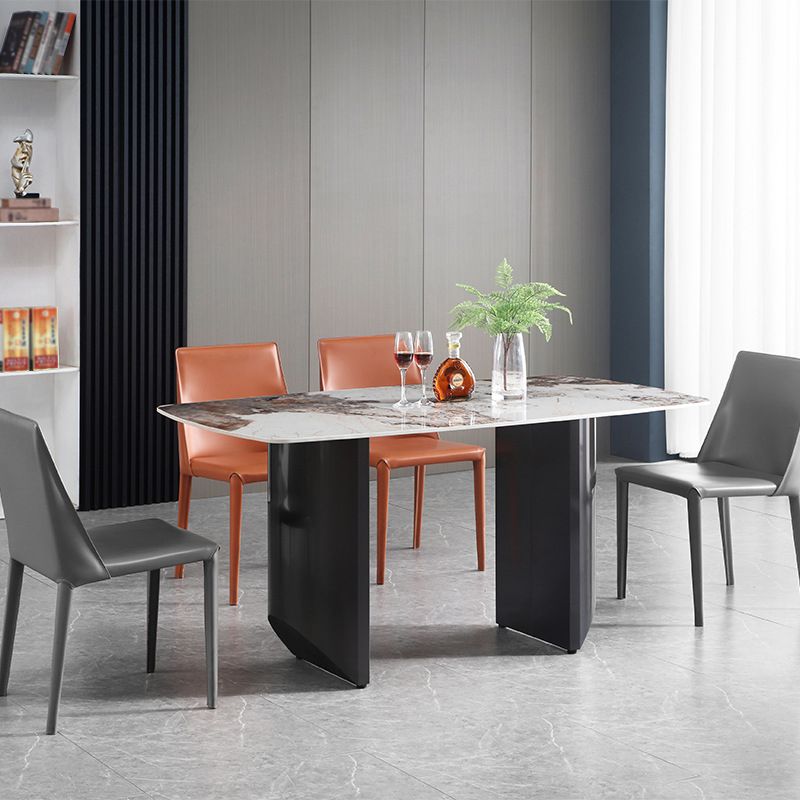 Modern Style 1/2/5/6 Pieces Dining Set Sintered Stone Dining Table with Chairs