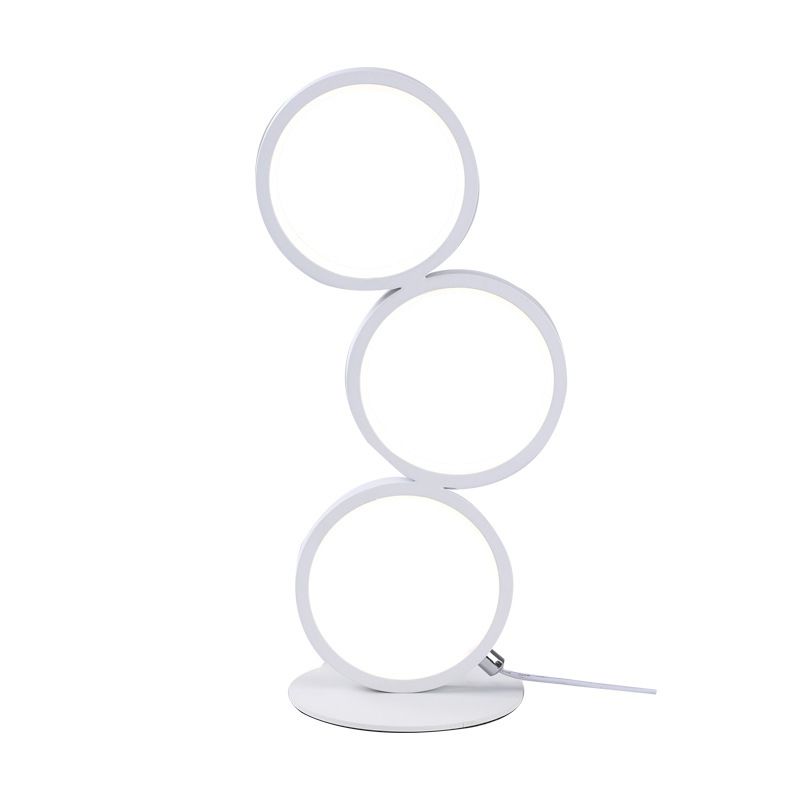 Lámparas de mesita de noche circular lámparas de mesa modernas 3 lámparas de mesa de luz ligeras