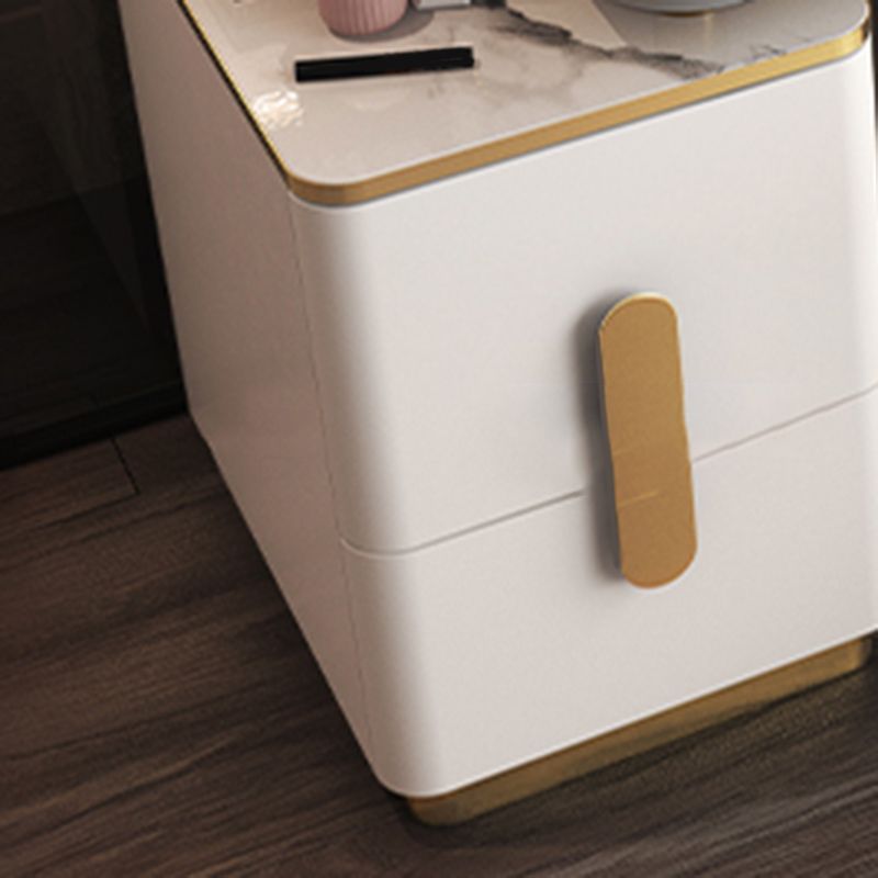 Glam Makeup Vanity Desk Bright White Vanity Tables with 4 Drawer, 15.74" Wide