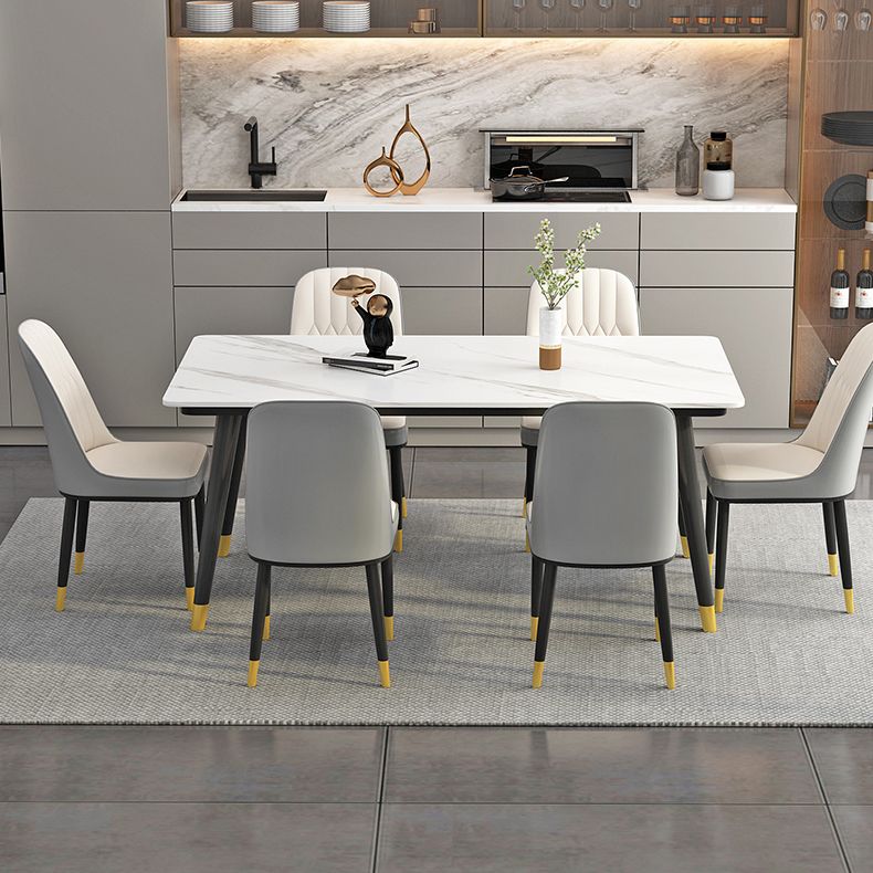 Mesa base de comedor de piedra de sinterización industrial rectangular 4 Table base de patas para el hogar