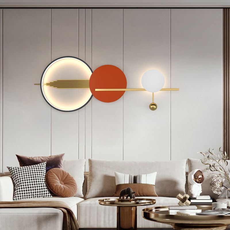 Geometry Shape Wall Lights Modern Style Metal Wall Mounted Light Fixtures