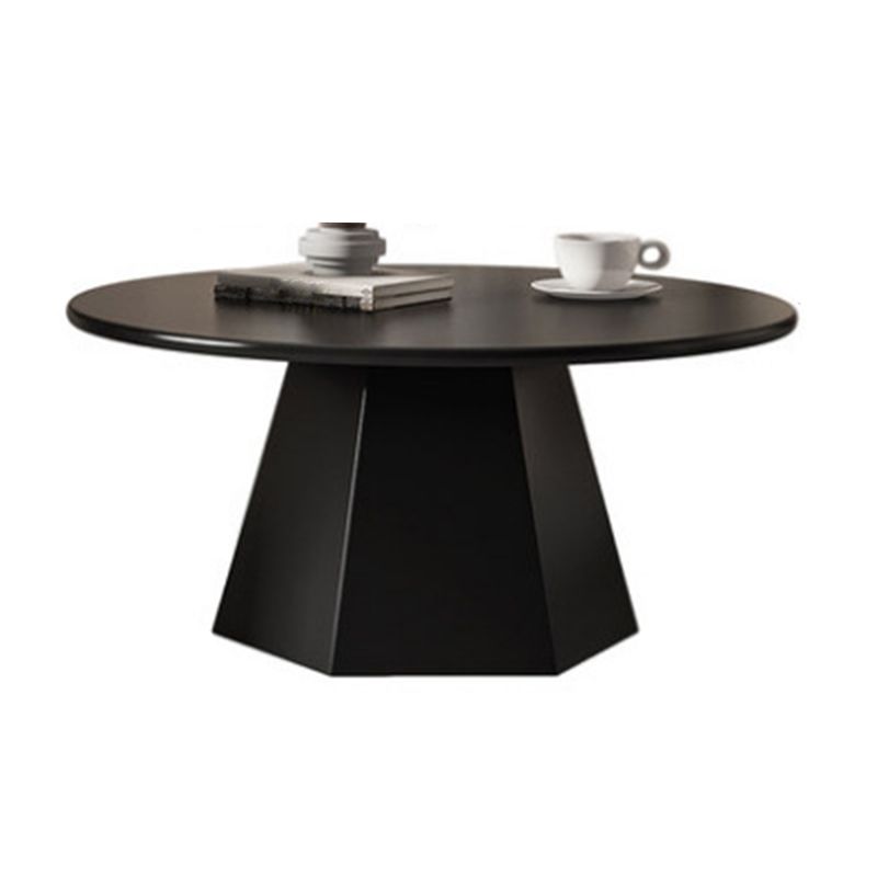 Ironwork Black/white Pedestal Base Design Round Coffee Table